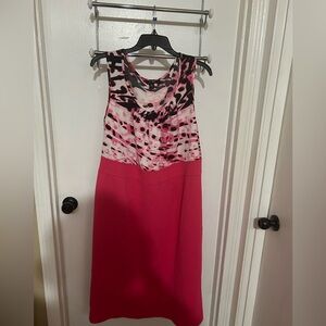 Le Bos Pink and Black Sleeveless Dress